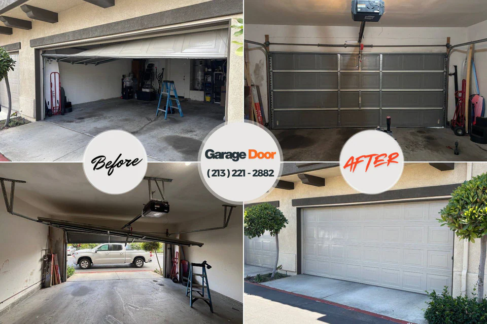 Before and after: garage door repair Frackville, PA